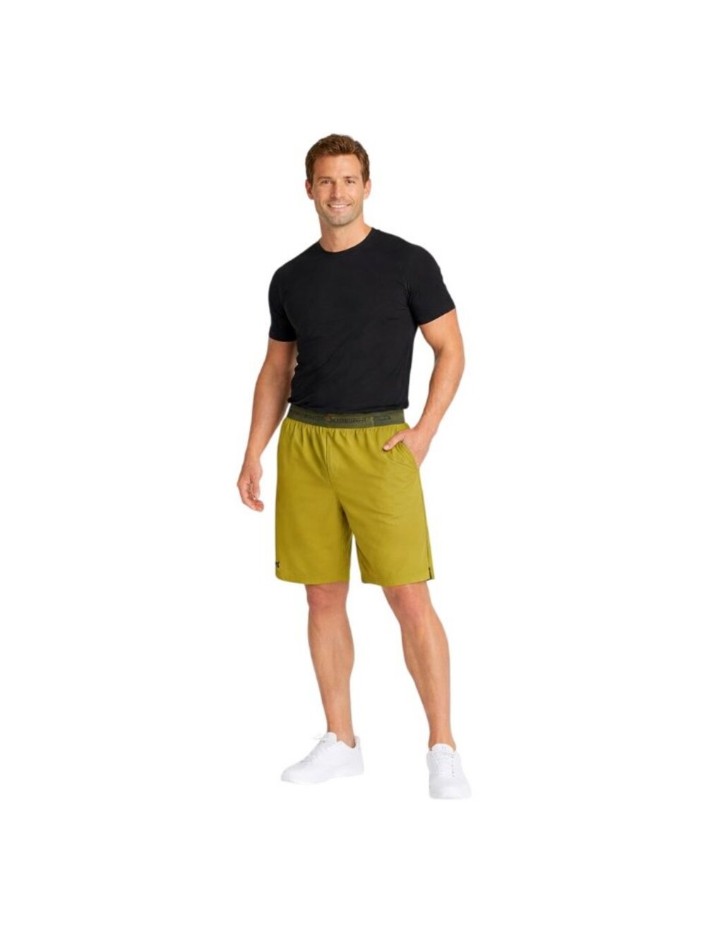 2/$30 Under Armour 2XL Green Fitted Athletic Shorts Pockets Elastic Waistband